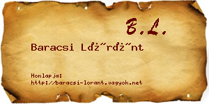Baracsi Lóránt névjegykártya