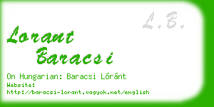 lorant baracsi business card