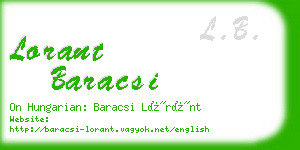 lorant baracsi business card